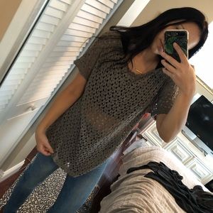 Loose knit cover up/shirt